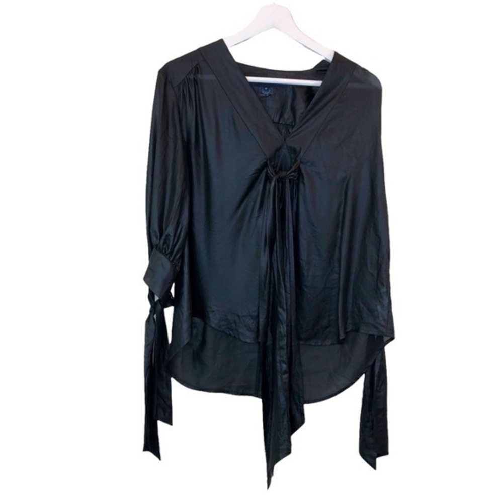 French Connection Satin Black Blouse